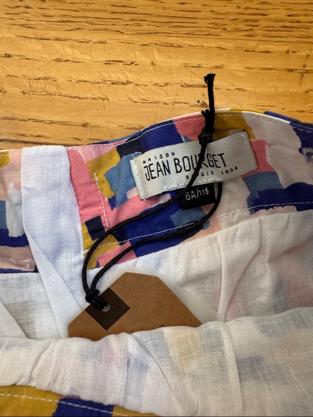 Jean Bourget Multicolor Patterned Skirt - Pink, Blue, Yellow, Navy - Picture 2 of 7